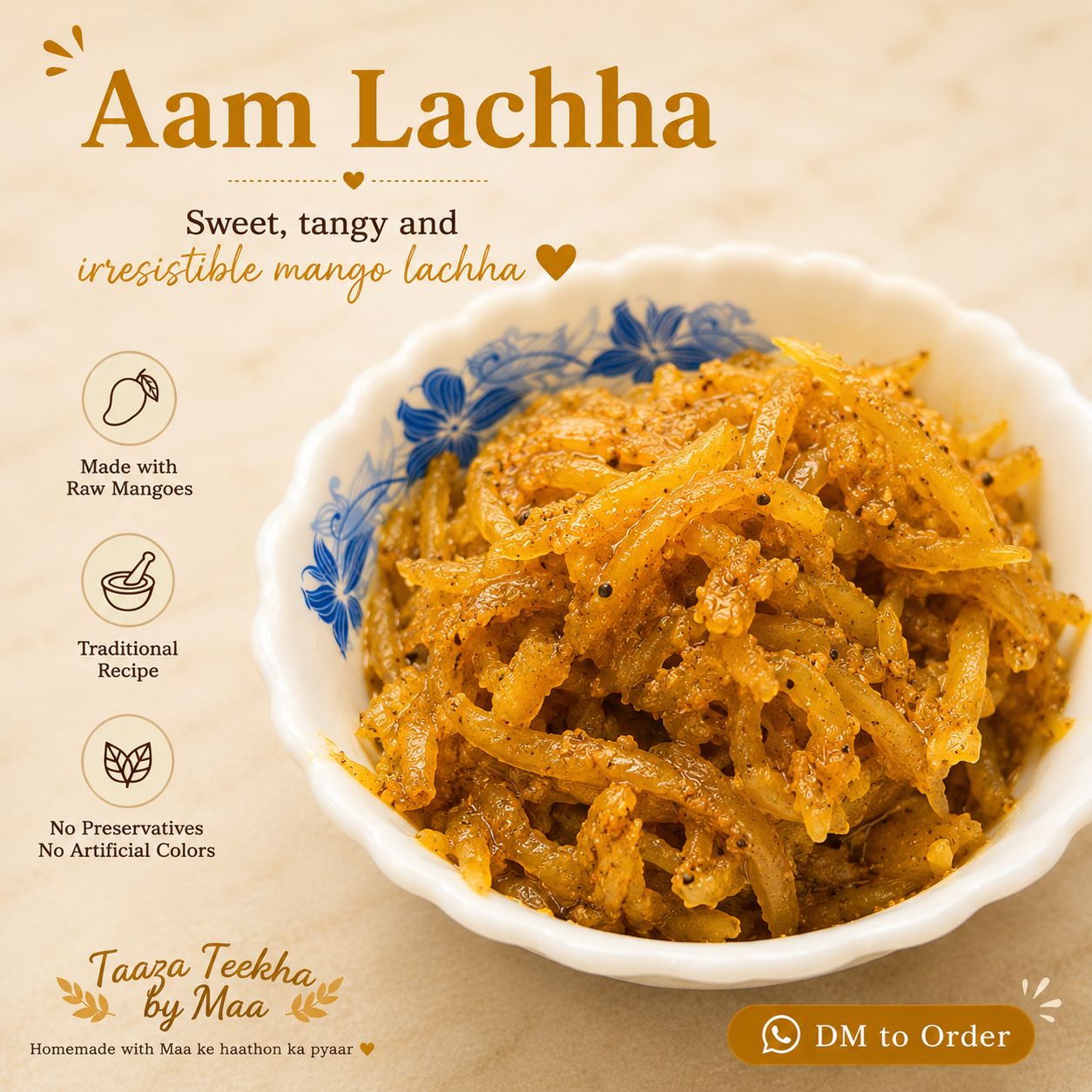 Aam Lachha — homemade aam lachha in a jar